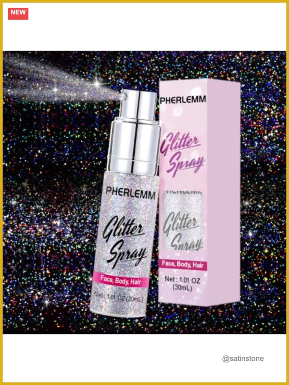 Body Glitter Pump Shimmer Face Hair Makeup Halloween Festival